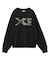 RHINESTONE CAMO LOGO SWEAT TOP
