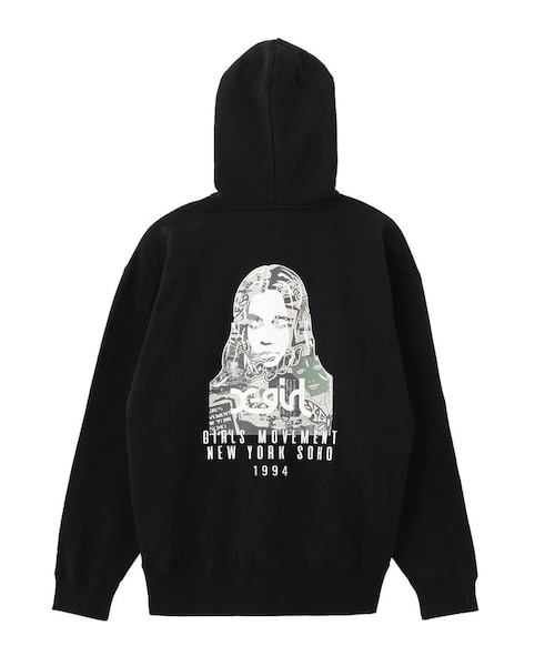 COLLAGE CAMO FACE ZIP UP SWEAT HOODIE｜エックスガールの通販｜&mall