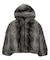 LOGO PATCHED FAUX FUR HOODED JACKET