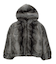 LOGO PATCHED FAUX FUR HOODED JACKET