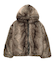 LOGO PATCHED FAUX FUR HOODED JACKET