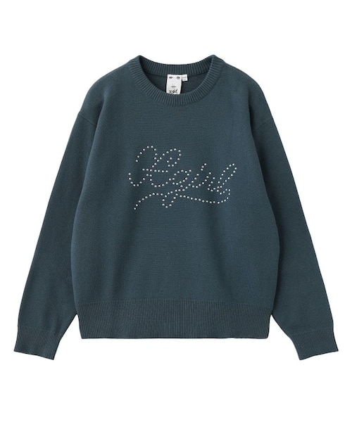 LETTERING LOGO JACQUARD KNIT TOP｜エックスガールの通販｜&mall