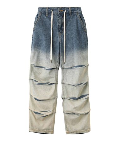 GRADIENT DENIM EASY PANTS