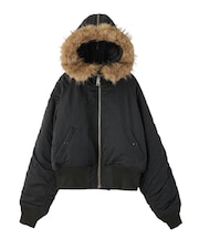 FAUX FUR HOODED JACKET