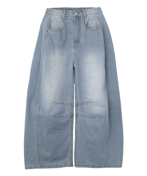 WIDE BAGGY DENIM PANTS｜エックスガールの通販｜&mall（アンドモール