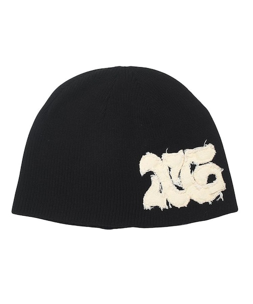 DISTRESSED LOGO PATCH BEANIE