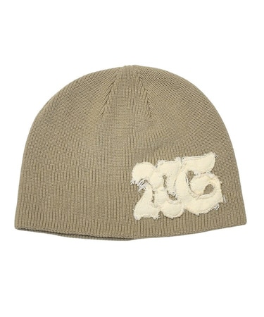 DISTRESSED LOGO PATCH BEANIE