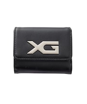 XG EMBLEM BUCKLE FAUX LEATHER MINI WALLET