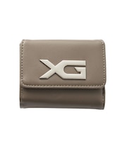 XG EMBLEM BUCKLE FAUX LEATHER MINI WALLET