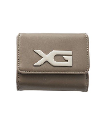 XG EMBLEM BUCKLE FAUX LEATHER MINI WALLET
