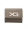 XG EMBLEM BUCKLE FAUX LEATHER MINI WALLET