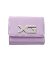 XG EMBLEM BUCKLE FAUX LEATHER MINI WALLET