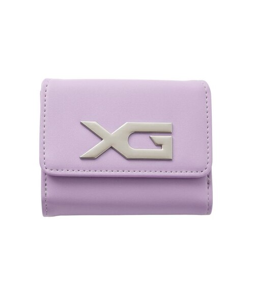 XG EMBLEM BUCKLE FAUX LEATHER MINI WALLET