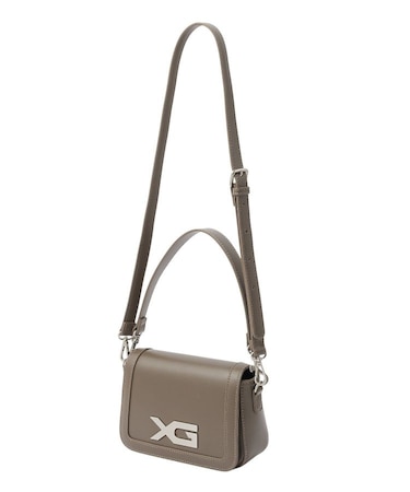 XG EMBLEM BUCKLE 2WAY FAUX LEATHER BAG