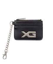 XG EMBLEM BUCKLE FAUX LEATHER CARD CASE