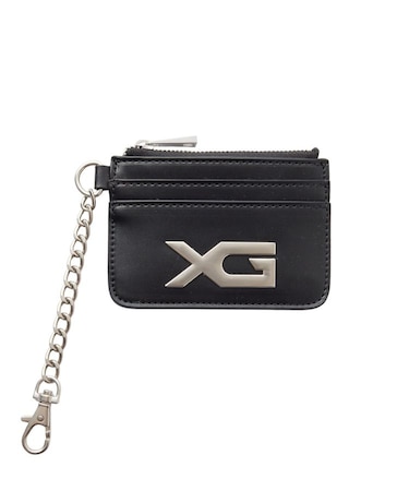 XG EMBLEM BUCKLE FAUX LEATHER CARD CASE