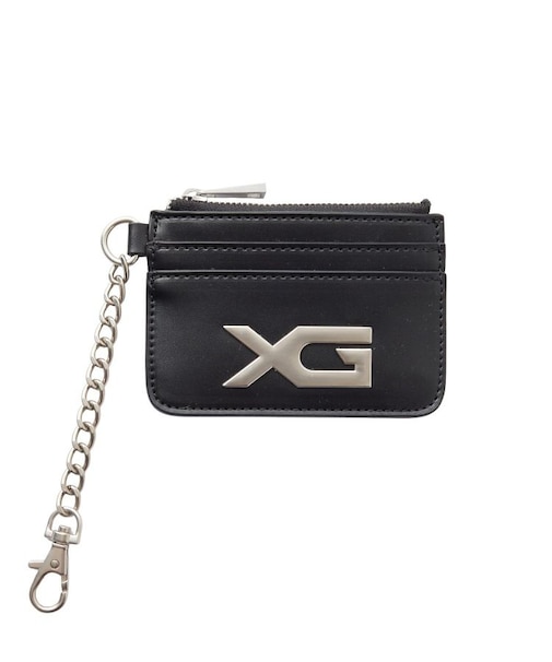 XG EMBLEM BUCKLE FAUX LEATHER CARD CASE