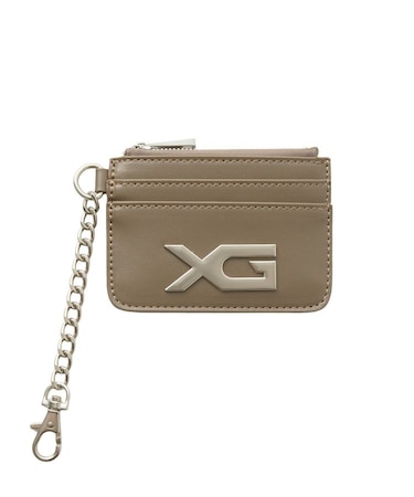 XG EMBLEM BUCKLE FAUX LEATHER CARD CASE