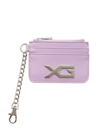 XG EMBLEM BUCKLE FAUX LEATHER CARD CASE