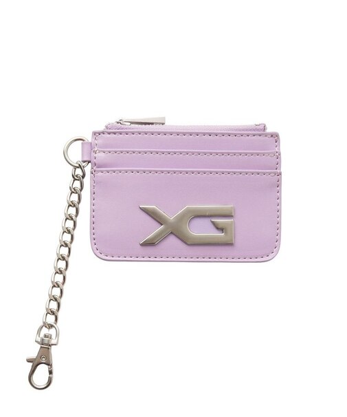XG EMBLEM BUCKLE FAUX LEATHER CARD CASE