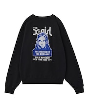 FACE PATCH AND LOGO CREWNECK SWEAT TOP