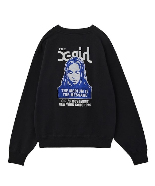 FACE PATCH AND LOGO CREWNECK SWEAT TOP