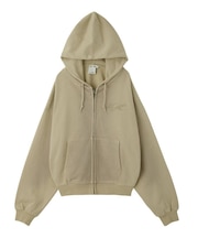 SPRAY PRINT ZIP UP HOODIE