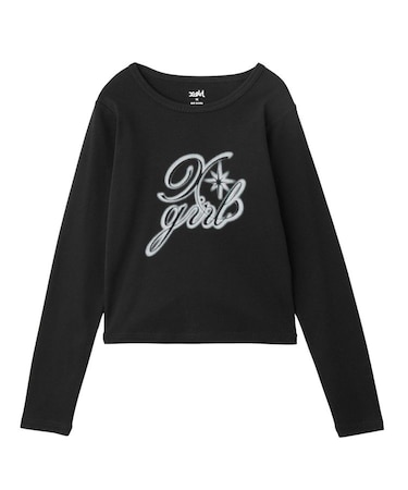 SPRAY LOGO L/S TOP