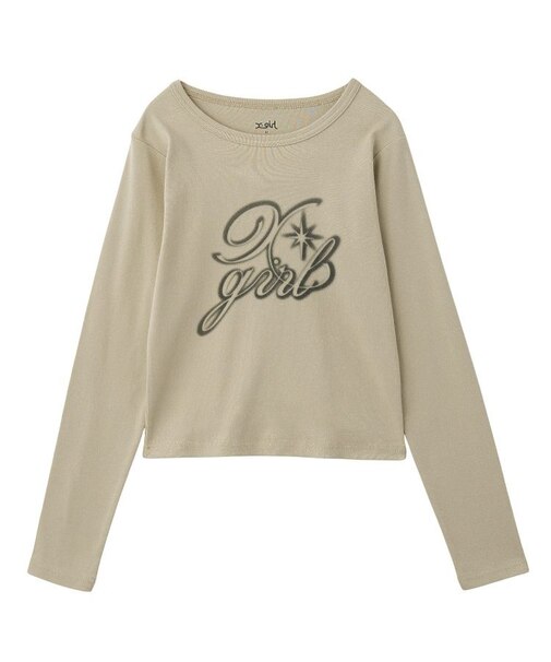 SPRAY LOGO L/S TOP