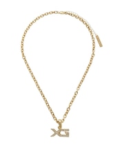 XG EMBLEM RHINESTONE NECKLACE