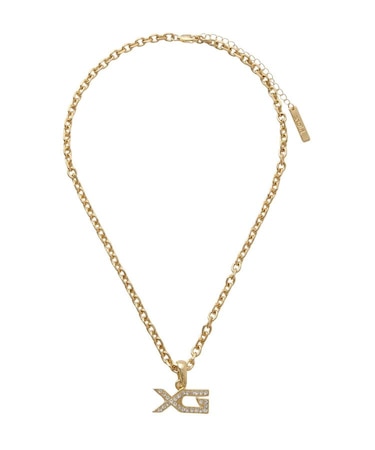 XG EMBLEM RHINESTONE NECKLACE