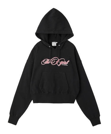 CURSIVE LOGO EMBROIDERY COMPACT SWEAT HOODIE