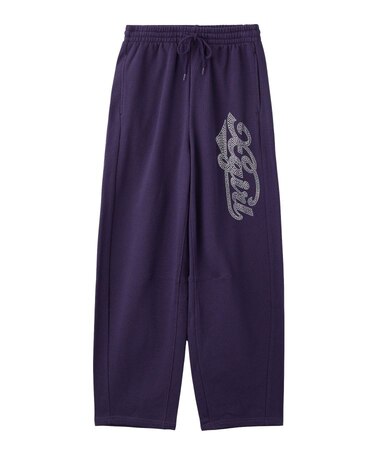 RHINESTONE CURSIVE LOGO SWEAT PANTS