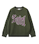 SCRATCHED LOGO JACQUARD KNIT TOP