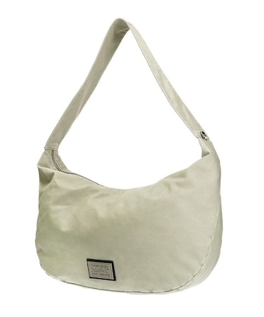 METAL PLATE LABEL SHOULDER BAG