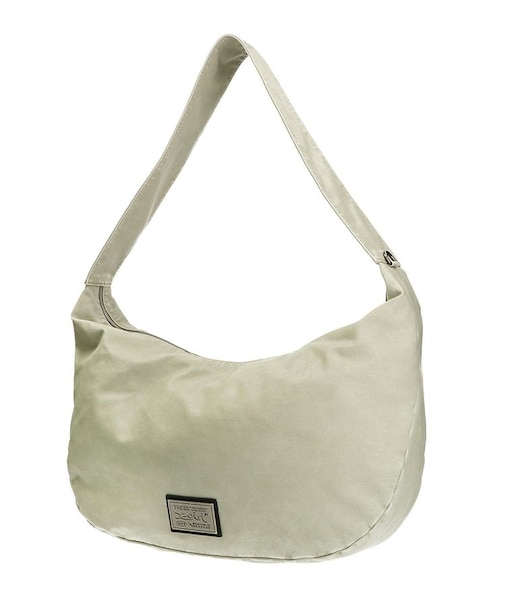 METAL PLATE LABEL SHOULDER BAG