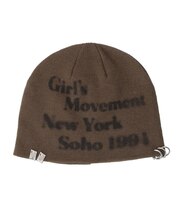 CHARM ACCENT PRINTED BEANIE