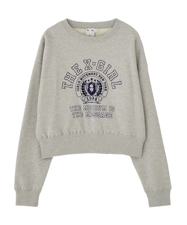 COLLEGE LOGO COMPACT SWEAT TOP