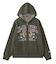 COLLEGE LOGO JACQUARD ZIP UP KNIT HOODIE