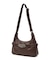 OVAL LOGO CLASP FAUX LEATHER SHOULDER BAG