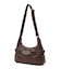 OVAL LOGO CLASP FAUX LEATHER SHOULDER BAG