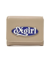 OVAL LOGO CLASP FAUX LEATHER MINI WALLET