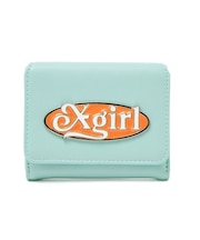 OVAL LOGO CLASP FAUX LEATHER MINI WALLET