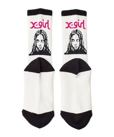 FACE JACQUARD RIBBED SOCKS
