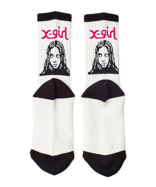 FACE JACQUARD RIBBED SOCKS