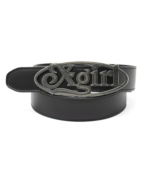 OVAL LOGO CLASP FAUX LEATHER BELT