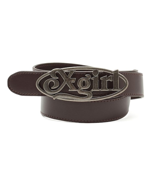 OVAL LOGO CLASP FAUX LEATHER BELT