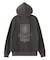 PIGMENT DYED FACE AND LOGO SQUARE PATCH ZIP UP SWEAT HOODIE