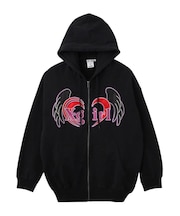 HEART AND WING ZIP UP SWEAT HOODIE