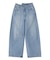 ASYMMETRIC WAIST BARREL LEG DENIM PANTS